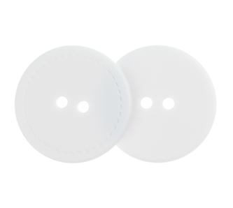 Knoflík - sada 3 ks - bílá, 2 dírky - prům. 30 mm