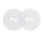 Knoflík - sada 3 ks - bílá, 2 dírky - prům. 30 mm