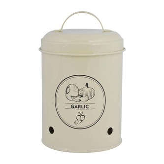 Dóza na česnek VINTAGE krémová