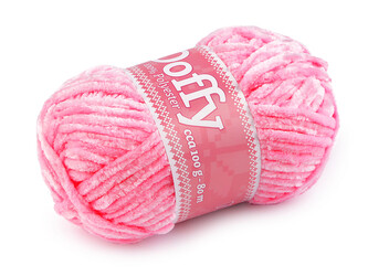 Pletací žinylková příze Doffy 100 g - 1 ks - 9 (939) růžová sv.