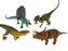 Sada 4 dinosaurů, délka 16 cm; 28x19x5cm,,