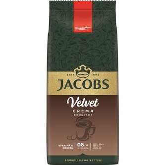 Zrnková káva Jacobs - Velvet Crema, 1 kg