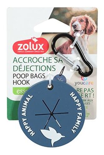 Držák sáčků na exkrementy s karab. tm. modrá YR Zolux