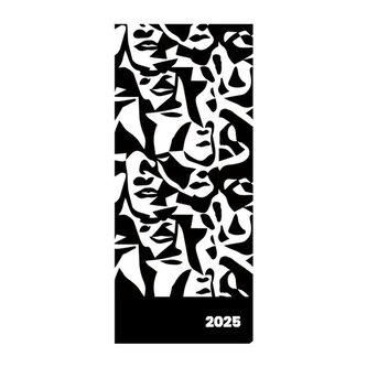Diář měsíční PVC Pastelini - design Faces 2025