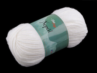 Pletací příze Nepál 100 g - 1 ks - 1 (6002) bílá