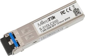 MikroTik optický modul SFP, SM, 1.25Gbit, 1310nm, LC duplex, dosah 20km
