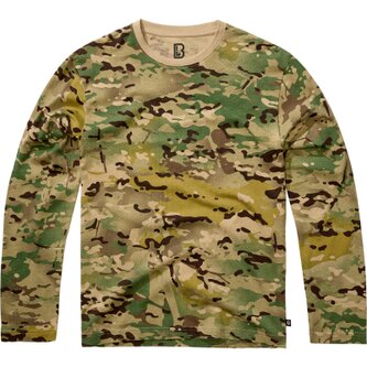 Pánské triko Premium Longsleeve Shirt, Brandit, tactical camo, L