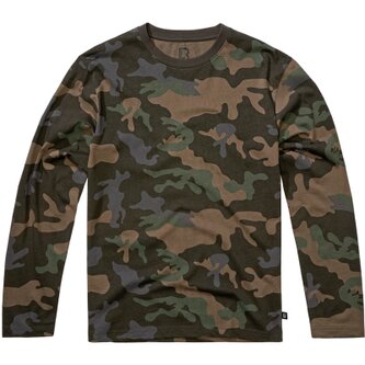 Pánské triko Premium Longsleeve Shirt, Brandit, darkcamo, XL