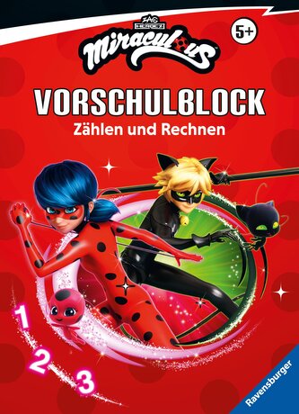 Miraculous Mein Vorschulblock Zählen und Rechnen - Konzentration, Erstes Rechnen, Rätseln für Kinder ab 5 Jahren - Spielerisches
