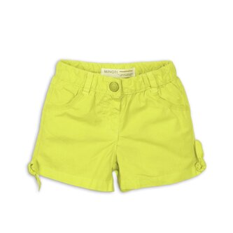 Kraťasy dívčí bavlněné, Minoti, 2SHORT 1, žlutá - 122/128