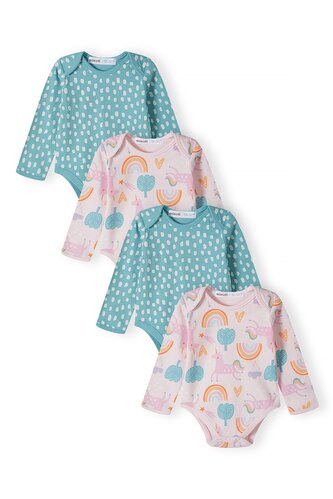 Body kojenecké 4pack, Minoti, 16mbaby 8, holka - 50/56