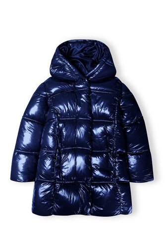 Kabát dívčí prošívaný Puffa, Minoti, 16coat 7, modrá - 92/98
