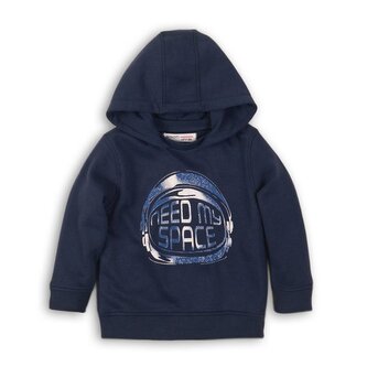 Mikina chlapecká s kapucí, Minoti, TB FLEECE HOODY 1, tmavě modrá - 86/92