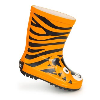 dětské holínky gumové - potisk tygr, Pidilidi, PL0043-17,  oranžová - 29