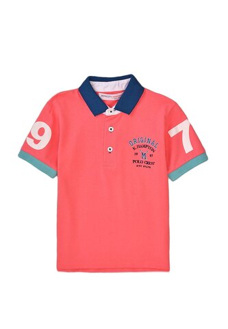 Tričko chlapecké Polo s krátkým rukávem, Minoti, Resort 4, růžová - 110/116