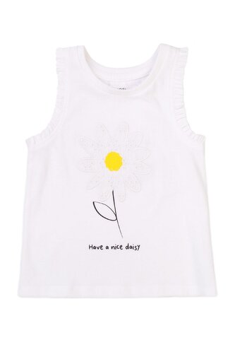 Tílko dívčí, Minoti, Chain 2, bílá - 92/98