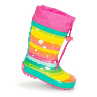 dívčí holínky gumové - potisk rainbow, Pidilidi, PL0051-01, holka - 34