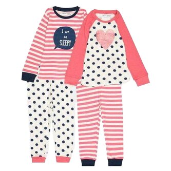 Pyžamo dívčí 2pack, Minoti, 2PJ 03, růžová - 74/80