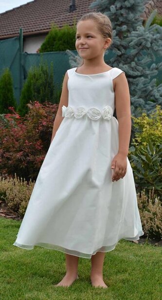 šaty slavnostní, družičkové, Pidilidi, PD950, krémová - 128