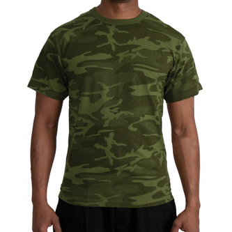 Pánské tričko Rothco, Green Camo, L