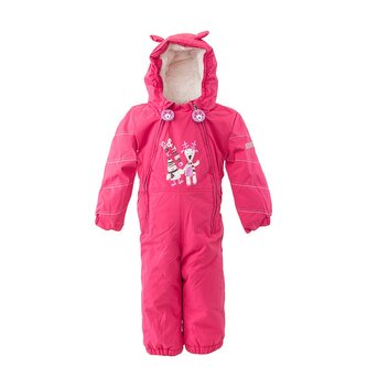 overal zimní dívčí s kožíškem, Pidilidi, PD1131-03, růžová - 98