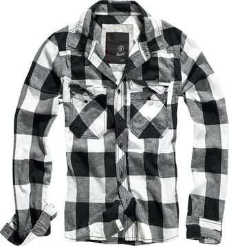 Pánská košile Check Shirt, Brandit, bílo-černá, XL