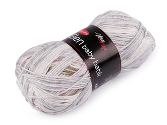 Pletací příze Elen baby batik 100 g - 1 ks - 7 (5117) šedozelená