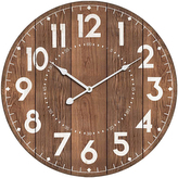Hodiny nástěnné - hnědé, MDF, 58 cm