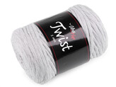 Bavlněná pletací příze Twist macrame 500 g rozčesávací - 1 ks - 9 (8231) šedá světlá
