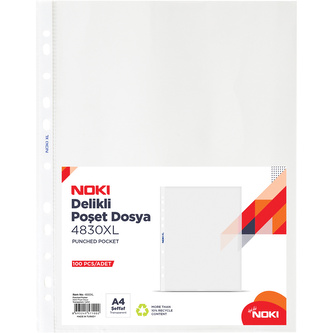 Noki, U-kapsa XL, PP, A4, 40 mic, antireflexní, 100 ks