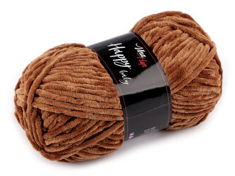 Pletací žinylková příze Happy Baby 100 g - 1 ks - 17 (41048) hnědá