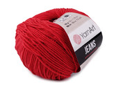 Pletací příze Gina / Jeans 50 g - 1 ks - 47 (90) červená šarlatová