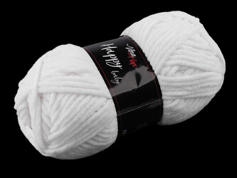 Pletací žinylková příze Happy Baby 100 g - 1 ks - 1 (4002) bílá