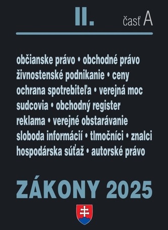 Zákony II A/2025 - Obchodné a občianske právo Zákony II A/2025 - Obchodné a občianske právo