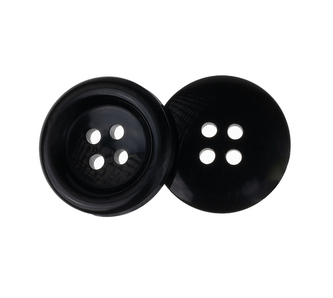 Knoflík - sada 3 ks - černá - prům. 20 mm