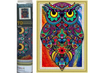 Diamantový obrázek 7D Sova 30x40cm