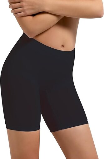 Stahovací kalhotky s prodlouženou nohavičkou SHORTS GUAINA černá SUPER MAXI 4XL modelante SENSI