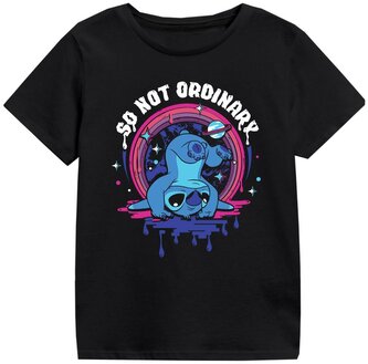 Dětské tričko Disney|Lilo & Stitch: Neobvyklý (12-13 let) černá bavlna