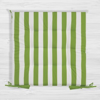 Zahradní prošívaný podsedák na židli LINES zelená 40x40 cm Mybesthome