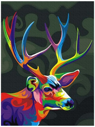 Numermoalowanie Classic 30x40 Kolorowy jeleń, iPicasso