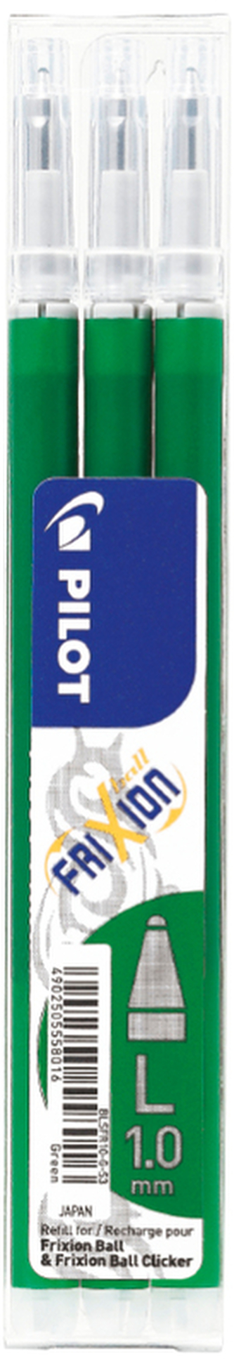 Wkłady wymazywalne do Frixion 1.0 mm ziel. op. 3 szt. BLS-FR10, Pilot