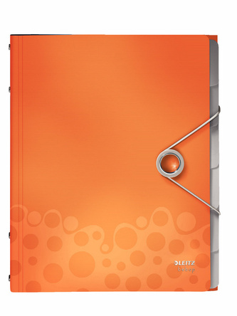 Teczka z gumką segregująca Bebop 6-przekł. pomar. 45690045, Leitz