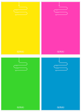 Zeszyt A4 80k kratka Color blocking, Herlitz