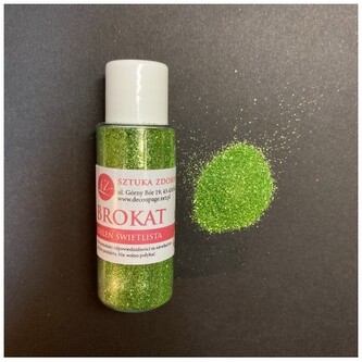 Brokat 0,2mm 18g zieleń jasna, Sztuka Zdobienia