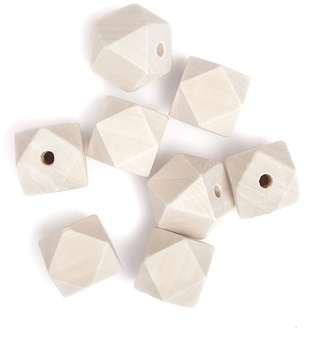 Koraliki drewniane, geometryczne 20 mm, 8 szt., Dp Craft