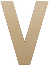 Litera fantazyjna "V" z masy papierowej AC415, Decopatch