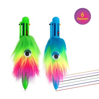 Długopis wielokolorowy 6 kolorów Włochaty z oczkiem 1 z 4 kolorów Herbs, Trendhaus