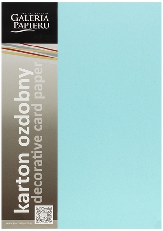 Karton ozdobny Mika błękitny 20ark. A4 200 g/m2, Galeria Papieru