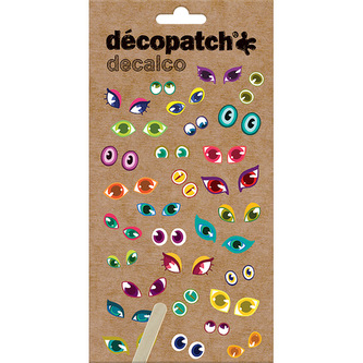Kalkomanie oczka 2ark. BJ034 O, Decopatch