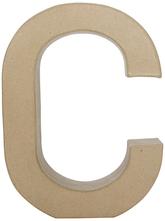 Litera fantazyjna "C" z masy papierowej AC396, Decopatch
